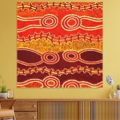 Aboriginals . canvas afdruk (Insitu (Woonkamer))