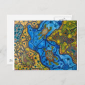 Aboriginals schilderen van schildpadden briefkaart (Voorkant / Achterkant)