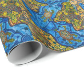 Aboriginals schilderen van schildpadden cadeaupapier (Rol Hoek)