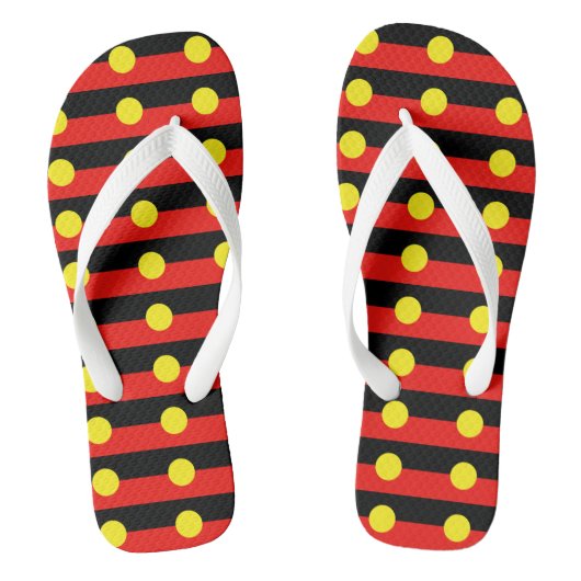 Aborigine Flag —.png Teenslippers (Voetbed)