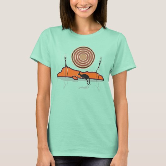 Aborigine Sunrise T-shirt (Voorkant)