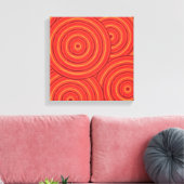 Aborigineel lijnschilderij canvas afdruk (Insitu (Woonkamer))