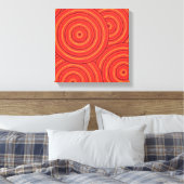 Aborigineel lijnschilderij canvas afdruk (Insitu (Slaapkamer))