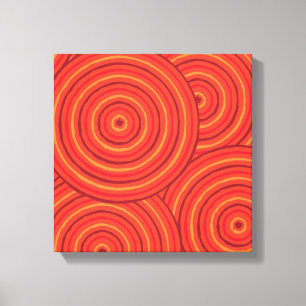 Aborigineel lijnschilderij canvas afdruk