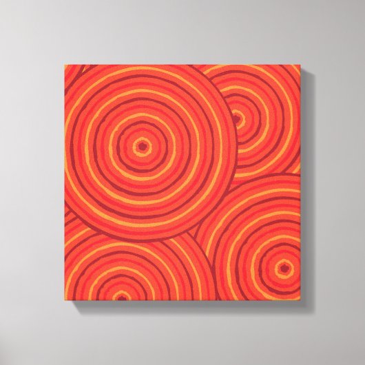 Aborigineel lijnschilderij canvas afdruk (Voorkant)