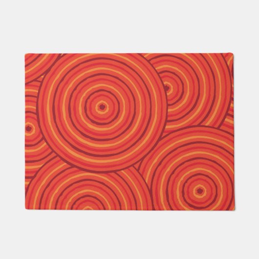 Aborigineel lijnschilderij deurmat (Voorkant)
