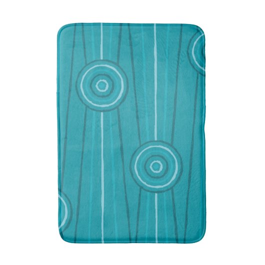 Aborigineel lijnschilderij en cirkelschilderij badmat (Voorkant Verticaal)