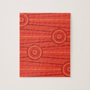 Aborigineel lijnschilderij en cirkelschilderij legpuzzel