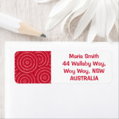 Aborigineel lijnschilderij etiket (Insitu)