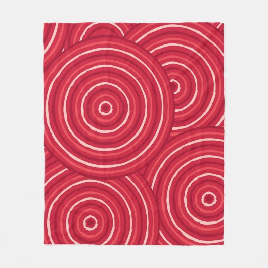 Aborigineel lijnschilderij fleece deken (Voorkant)