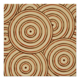 Aborigineel lijnschilderij perfect poster