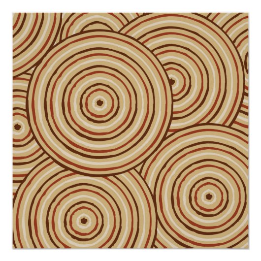Aborigineel lijnschilderij perfect poster (Voorkant)