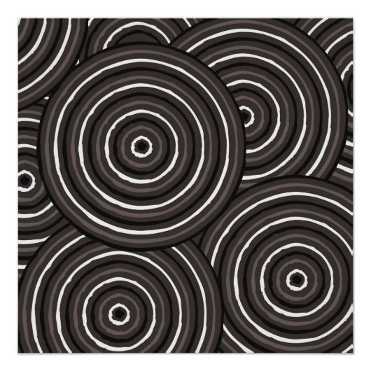 Aborigineel lijnschilderij perfect poster (Voorkant)