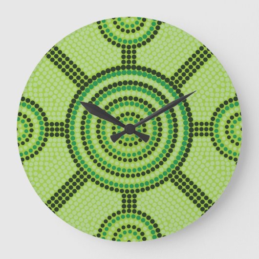 Aborigineel schilderij grote klok (Voorkant)