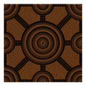 Aborigineel schilderij perfect poster (Voorkant)