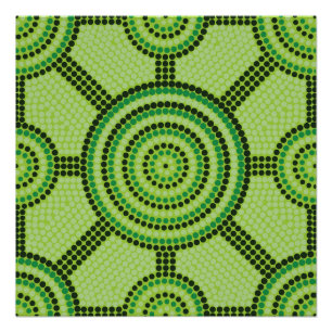 Aborigineel schilderij perfect poster