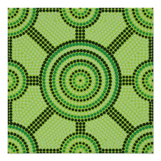 Aborigineel schilderij perfect poster (Voorkant)