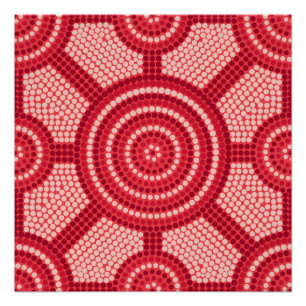Aborigineel schilderij perfect poster
