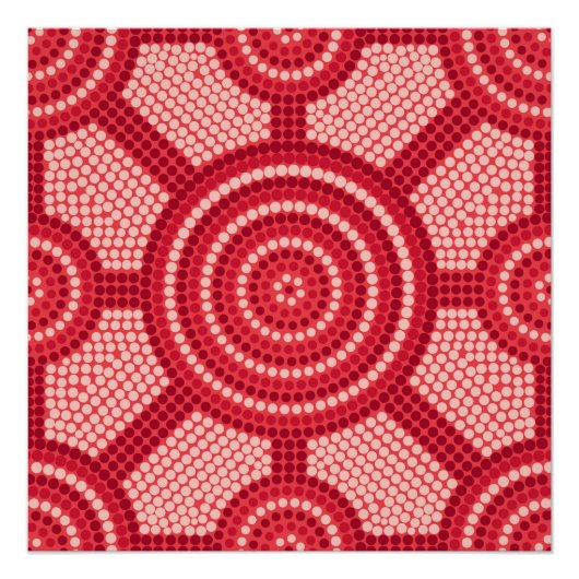 Aborigineel schilderij perfect poster (Voorkant)