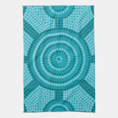 Aborigineel schilderij theedoek (Verticaal)