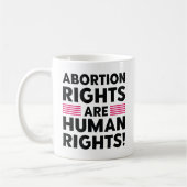 Aboringrechten zijn mensenrechten koffiemok (Links)