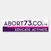 Abort73.com / Onderwijs. Activeer. Bumpersticker (Voorkant)
