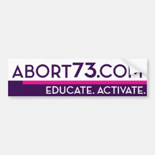 Abort73.com / Onderwijs. Activeer. Bumpersticker
