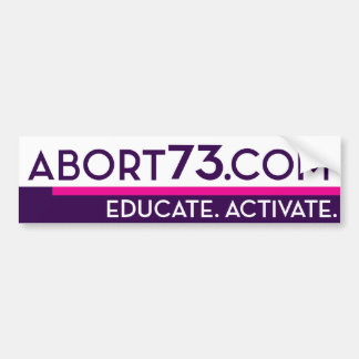 Abort73.com / Onderwijs. Activeer. Bumpersticker
