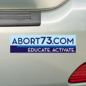 Abort73.com / Onderwijs. Activeer. Bumpersticker (Op auto)
