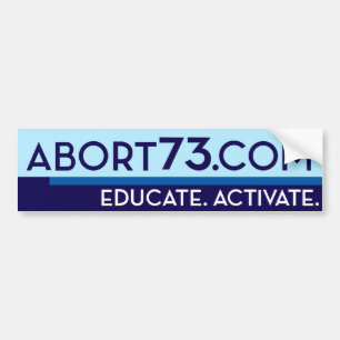 Abort73.com / Onderwijs. Activeer. Bumpersticker