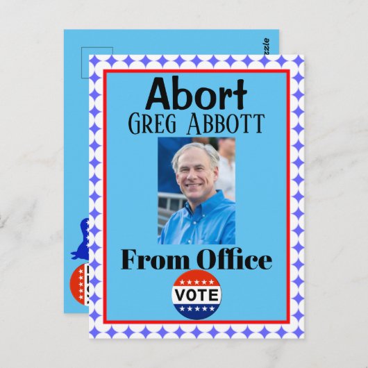Abort Greg Abbott Briefkaart (Voorkant / Achterkant)