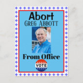 Abort Greg Abbott Briefkaart (Voorkant)
