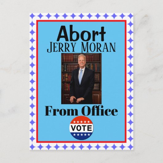 Abort Jerry Moran Briefkaart (Voorkant)