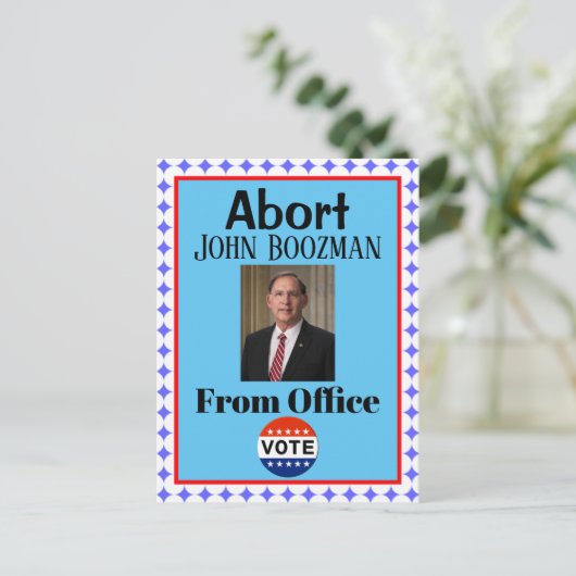 Abort John Boozman Briefkaart (Staand voorkant)