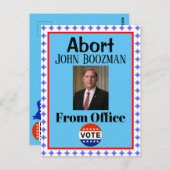 Abort John Boozman Briefkaart (Voorkant / Achterkant)
