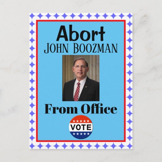Abort John Boozman Briefkaart (Voorkant)