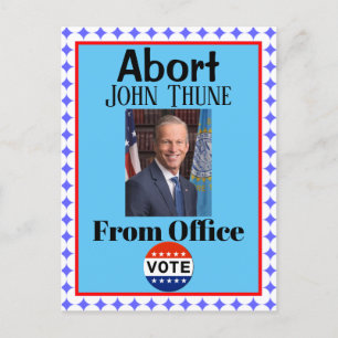Abort John Thune Briefkaart