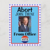 Abort John Thune Briefkaart (Voorkant)