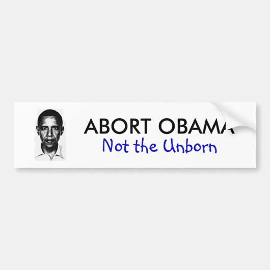 ABORT OBAMA-BUMPERSTICKER BUMPERSTICKER (Voorkant)