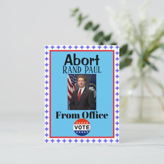Abort Rand Paul Briefkaart (Staand voorkant)