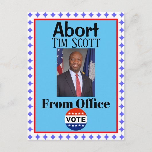 Abort Tim Scott Briefkaart (Voorkant)