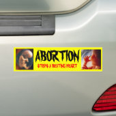 ABORTESTOPSLAG EEN VERWARMINGSHART BUMPERSTICKER (Op auto)