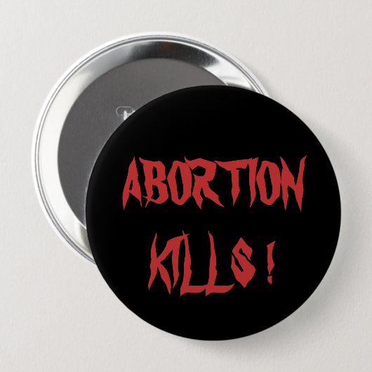 ABORTIEKLEDEN! RONDE BUTTON 4,0 CM (Voorkant /achterkant)