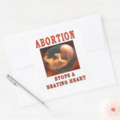ABORTIESLAGEN. VIERKANTE STICKER (Envelop)
