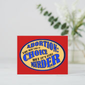 Abortion is Murder Briefkaart (Staand voorkant)