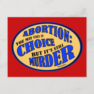 Abortion is Murder Briefkaart