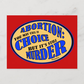 Abortion is Murder Briefkaart
