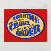 Abortion is Murder Briefkaart (Voorkant)