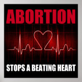 Abortion Stopt a Beating Heart Poster (Voorkant)