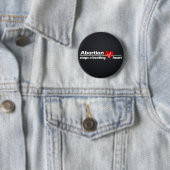 Abortion Stopt a Beating Heart, Pro-Life Ronde Button 5,7 Cm (In situ)